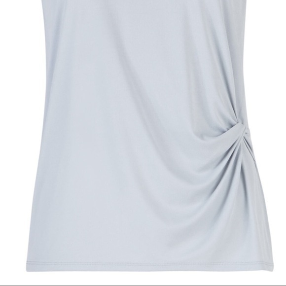 BCBG Gesele Twist-Front Sleeveless White Top - Picture 5 of 7